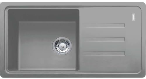 Franke BSG611-78/39 - Fregadero de 78 x 43,5 cm con escurridor reversible, Fragranit+, piedra gris (BSG611-78SK) - BSG611-78SK