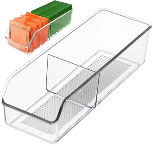 KICHOUSE Scatola Portaoggetti Multifunzionale Per Bustine Di Tè Contenitore Diviso Per Cassetto Da Cucina E Ufficio