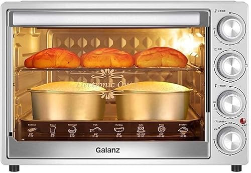 horno mini horno freidora de aire horno Mini hornos Horno for hornear de gran capacidad de 40 litros for uso doméstico, pequeño horno eléctrico multifuncional plateado de 1500 W, horno tostador, freid
