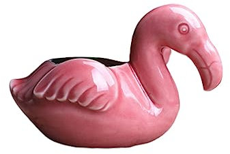 BESPORTBLE Flamingo Blumentopf aus Keramik für Sukkulenten in Rot