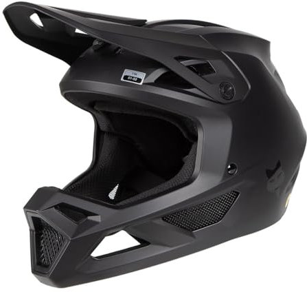 Fox Racing YTH Rampage Helmet CE/CPSC MTB Helm – leichte ABS-Schale – MIPS – 360° Belüftung – verstellbares Visier – GoPro-Halterung – Matte Black, Größe: YL