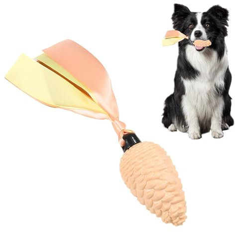 Tannenzapfen-Spielzeug für Hunde,Hunde-Tannenzapfen-Spielzeug - Quietschendes Kauspielzeug für Hunde mit Beißstreifen,Langlebiges Haustierspielzeug zum Zahnen von Welpen, weich und energieverbrauchend