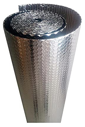 FOELANNE Isolierfolie, Luftpolster-Isolierfolie, Heizkörperfolien-Isolierplatte, reflektierende Isolierung, Isolierrolle, Dach-Hitzeschild-Blatt, Hitzeschild-Material, Rückseitenband(1m x 20m)