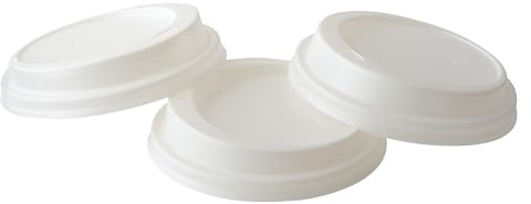 GoCoPack Box Of 1000 White Plastic Sip Lids for Paper Coffee Cups - Small To Fit Standard 8oz Paper Coffee Cups