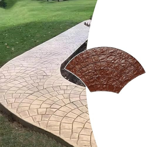 CXUNFHCL Betongussform, dekorative Betonstempel, Muster für Gehweg- und Terrassenfliesen, Betonformen mit Steinstruktur für Boden/Wand, Nahtlose Gehwegstempel aus Zementbeton