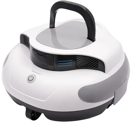 PINYELIN Poolroboter, IPX8 Poolreiniger Boden und Wand 100 Minuten Reinigungszeit, Poolroboter mit Akku Poolsauger Bodensauger