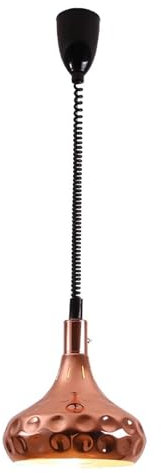 Vituord Lampada Riscaldante per Alimenti a Sospensione, Lampada Scaldavivande Retrattile Commerciale, con Lampadina Riscaldante da 250 W, per Buffet, Catering E Ristoranti, Cucina, 25 Cm