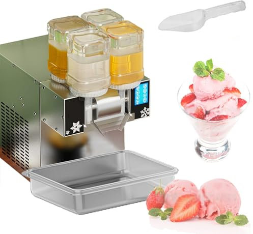 Macchina elettrica commerciale del rasoio del ghiaccio per coni di neve, alta capacità 120kg/giorno, controllo Smart Touch, ideale per ristoranti e snack bar