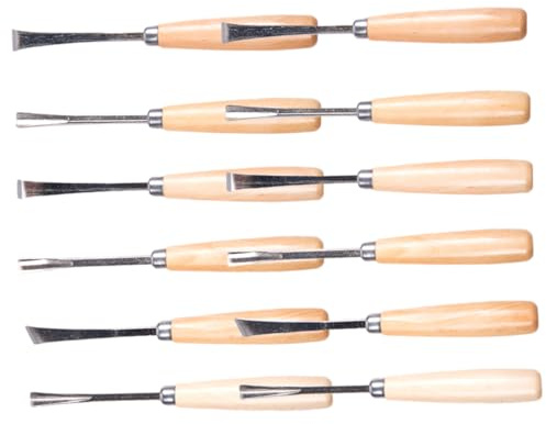 Gatuida Cinceles Para Carpintería y Tallar Madera, 12 Piezas Profesionales, Acero De Alta Dureza, Juego Para Principiantes y Expertos, Aptos Para Manualidades, Esculturas y Trabajos Artísticos