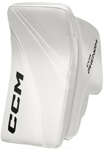 CCM Phenom Torwart Stockhand Blocker Junior Weiss für Eishockey und Inlinehockey