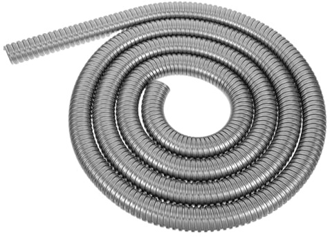 Beavorty Tubo Corrugato in Acciaio Inox 304 Flessibile 25mm X per Protezione Cavi Elettrici Esterni, Condotto Metallico Resistente Temperature Estreme per Cablaggio Hvac e Solare