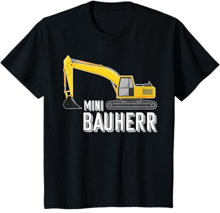 Mini Bauherr Bagger Geschenk Kinder T-Shirt