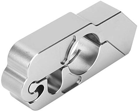 Akozon Motorrad Bremsschloss, Universal Aluminium Motorradschloss Diebstahlschutz CNC Lenker Schloss mit 2 Schlüsseln für Straßenauto Roller Motorrad (Silber)