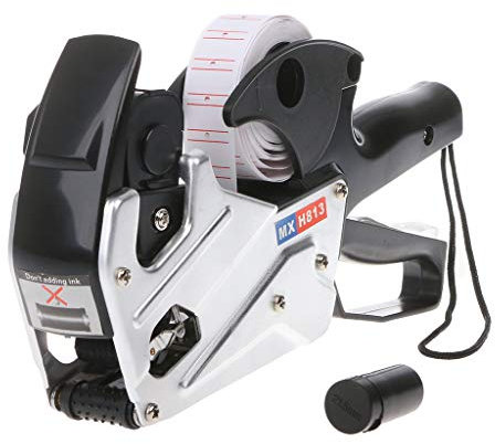 Folewr MX-H813 A-line 8-stelliges Preisschild Pistolen-Etikettierer Etikettierer Etikettenpapier für Einzelhandelsgeschäfte Preisschild-Anzeigewerkzeug + Tintenwalze