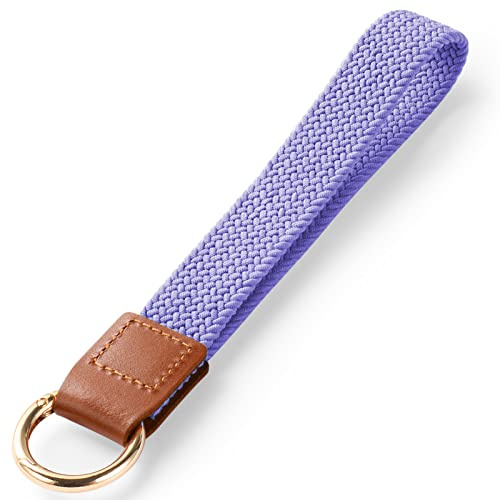 Vicloon Nyckelband, nyckelring med handledssnöre, handledsrem med nyckelring för nycklar, plånbok, mobiltelefon, märkeshållare etc (lila