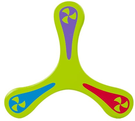 Teogneot Boomerang - Giocattolo da lancio a 3 ali, colore: Verde