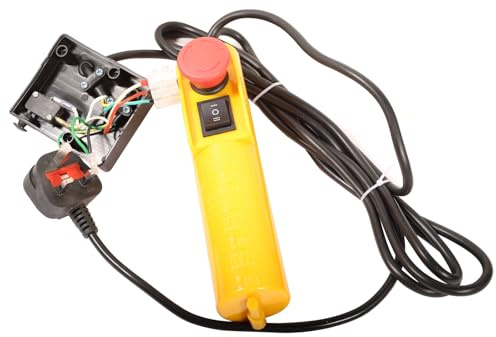 Shengbowi Electric Hoist Lift Controller Waterproof Emergency Stop Switch | 220V Industrial Overhead Crane Truck Lifting Equip Remote Control Box Up Down Arrow Push Button Industrial Lifting