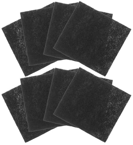 TOYANDONA 8 Pezzi Filtro a Carboni Attivi per Bidone Compost Cucina e Lettiera Gatti, Cotone Nero, Alta Traspirabilità, Riduce Odori in Ambiente Domestico