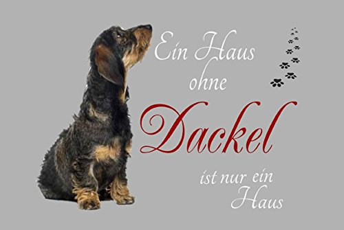 Crealuxe Fussmatte EIN Haus ohne Dackel ist nur EIN Haus - Fussmatte Bedruckt Türmatte Innenmatte Schmutzmatte lustige Motivfussmatte
