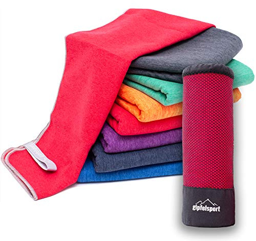 gipfelsport Mikrofaser Handtuch Set - Microfaser Handtücher für Sauna, Fitness, Sport | Strandtuch, Sporthandtuch | 8 Größen | 13 Farben