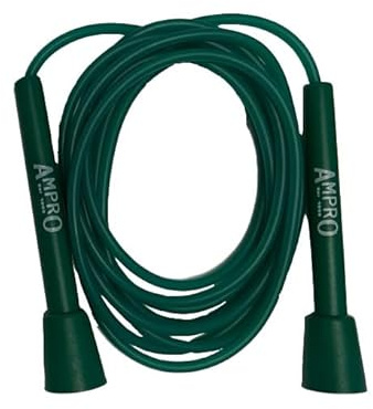 Ampro Adjustable Speed Skipping Rope - Jump Rope - Original - Skip - Skill - Training - Exercise (Green)