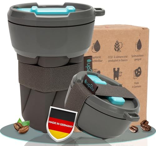 MuC My useful Cup® – vikbar kaffe-to-go mugg olika Färger | klimatneutrala | Tillverkad i Tyskland | Resemugg | återanvändbar mugg för resor | 100% återvinningsbar | 100% BPA-fri | Kaffemugg 350 ml