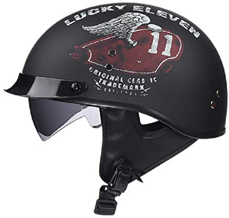 GAOZHE Casco Jet,Aperto retrò Scodella,Adulto Scodella Casco,Casco Scooter,DOT ECE Casco Omologato Scooter Unisex Adulti，Adatto per Street Bike Autobike Endurance, Occhiali Parasole