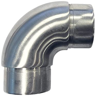 Blech + Profil Edelstahl Rundbogen 90° Rohr Ø 42,4x2mm Steckfitting V2A Geländer Verbinder V2A 1.4301 Rundrohr Rohrzuschnitt Geländerrohr Edelstahlrohr Innen & Außen DIY Rostfrei Korrosionsbeständig