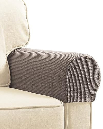 OOFAYWFD 1 Paar Armlehnenschoner Lehnenüberwurf Hussen Bezüge Armlehnstuhlbezüge Stretch Sofa Armkappen Armlehnenbezüge für Stühle Möbelprotektor für Sofa Couch (Color : C, Size : 40-75CM/15.7-29)