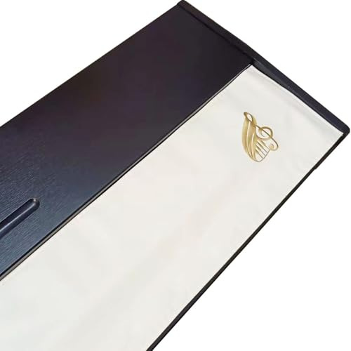 Klaviertastatur Abdeckung Anti-Staub Keyboard Cover Hohe Technologie Stoff Tuch Klavier Zubehör Für 88 Tasten E-Piano Flügel Klavier – Länge 127cm Breite 15cm Universal, Offwhite