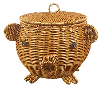 SYALEO Corbeille a Fruit Panier de Fruits avec Couvercle Pain Fruit Panier de légumes Porte-Bol pour comptoir Cuisine Comptoir pour Plan de Travail (Taille : L)