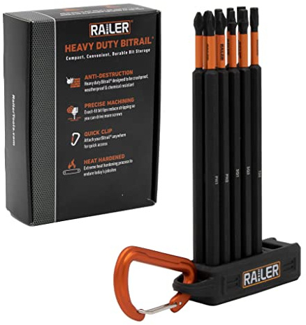 10pc Multi Screwdriver Set 6 Inch S2 Steel Impact Bits Magnetizer Holder | Assorted Phillips, square, star & hex tips. Extra-long 6 reach, magnetic storage holder & carabiner clip for 1/4 chucks.