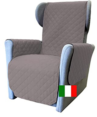 Moonange - Funda para Poltrona - Funda sofá - Asiento 55 cm - Funda para sillón Impermeable - Protector de Muebles Reversible - Antimanchas - Antideslizante - Resistente a los arañazos - Gris Plomo