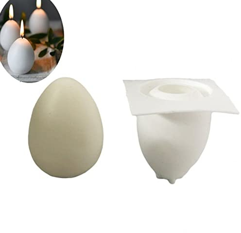 vepoty 3d Egg Shape Candle Mould Silicone Soap Mould Chocolate Candy Cake Baking Mould Handmade Aromatherapy Mould