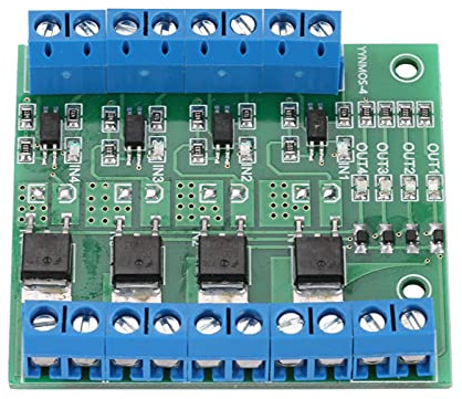 4-Kanal-MOS-FET-Modul SPS-Verstärker-Leiterplatten-Treibermodul MOS-Röhrenmodul mit Signalanzeige für LED-Streifen und Gleichstrommotor
