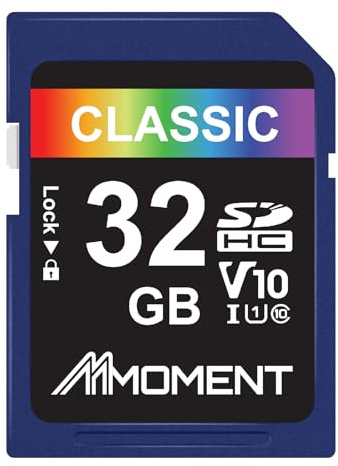 MMOMENT 32GB Full-Size SDHC Card Compatible with Camera, PC, A1, UHS-I, U1, V10, Class 10, Read Speed Up to 97 MB/s,Write Speed Up to 25MB/s