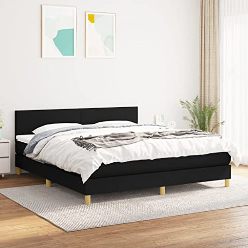 Gecheer Boxspringbett mit Matratze Bettgestell Bettrahmen Polsterbett mit Lattenrost Bett Kopfteil Seniorenbett Schlafzimmerbett Designerbett Hotelbett Einzelbett/Doppelbett Hellgrau 90x190 cm Stoff