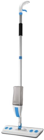FLM SYSTEM Scopa Lavapavimenti a Spruzzo Scopa Spray con Serbatoio Panno Microfibra Pavimenti Lava asciuga