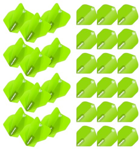 WINMAU Rhino Extra dicke Dart-Flights, 10 Sets pro Packung (30 Flights insgesamt) (grün)
