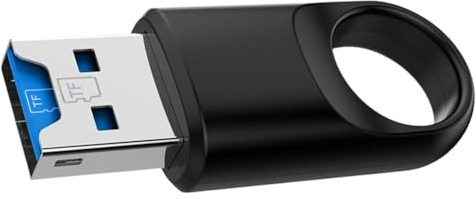 Fiorky Adaptateur de Lecteur de Carte mémoire USB 3.0 pour PC/Ordinateur Portable/Smartphone/enregistreur de Conduite Lecteur de Carte mémoire Externe Portable Haute Vitesse jusqu'à 480 Mbps