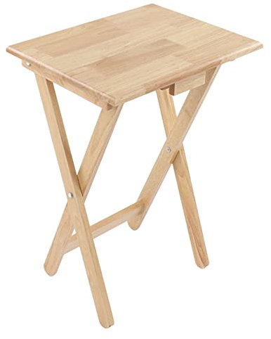Riuulity Klappbarer Tabletttisch aus Holz, Mehrzweck-Tische für Kleine Wohnungen, Holzklapptisch, Tabletttische, Modernes Holz mit Einfachen Tabletts für Nordische, Klassische TV-Tabletts