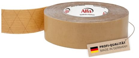 Alfa PowerTac 45 mm x 25 m – Extra starkes Sockelleistenklebeband (25 m) | Profi-Qualität - Extra starkes Transferklebeband - Mit besonders hohem Klebstoffauftrag - Hohe Anfangs- und Dauerklebkraft