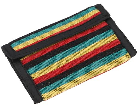 GURU SHOP Ethno Stoff Portemonnaie Nepal - Modell 13, Unisex - Erwachsene, Baumwolle, 10x11x2 cm