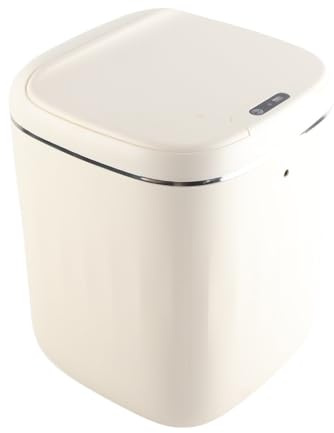 Tyenaza Poubelle de Salle de Bain sans, Poubelle Automatique 20L Capteur sans Facile à Nettoyer PP Poubelle électrique étanche pour Cuisine Salle de Bain (Version rechargeable)