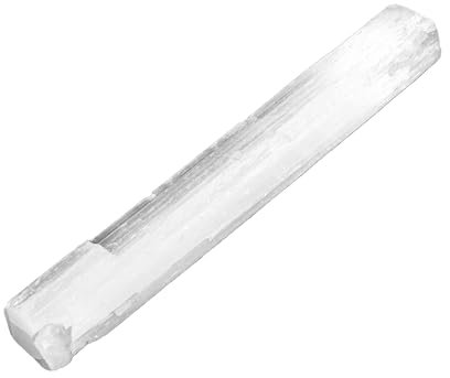 NKlaus Bastone di selenite 15 x 2 cm – Asta di energia per pulizia aura e meditazione, ideale per guarigione dei chakra, pietra protettiva per Reiki e pratica spirituale
