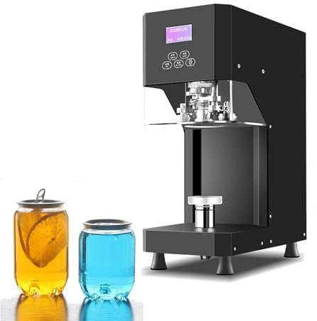 QLXYYFC Can Sealing Machine Can Seamer Can Sealer With Counter Tin Can Sealer Can Capping For Milk Tea Coffee Pop Cans(Black,220V)