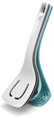 Wintem Set 4 Mestoli in PVC da Cucina - Sicuri e Resistenti Fino a 220°C - Ergonomici e Antiscivolo - Facili da Riporre e Pulire - Set Composto da Spatola, Mestolo, Cucchiaio Forato e Schiacciapatate