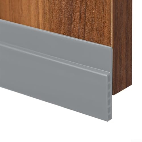 Winddichte PVC-Streifen, geeignet für Holz, Keramikfliesen, Glas, Metalltüren (grau)