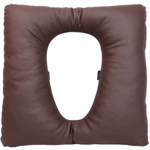 Cojín del asiento del inodoro 17 x 17 espesas asiento de inodoro acolchado impermeable altura de asiento de inodoro portátil aumentando el cojín del cóculo del inodoro PU de cuero para personas mayor