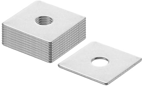 sourcing map 50 rondelle quadrate da 13/16 per bulloni da 3/16, rondelle piatte in acciaio inossidabile 304, guarnizioni distanziali per riparazione di macchinari, costruzione esterna (0,1 cm di